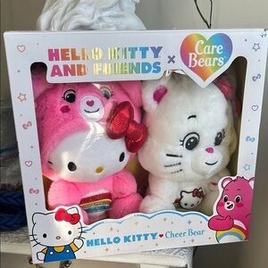 Care Bears Hello Kitty Plush Duo - Pink and White